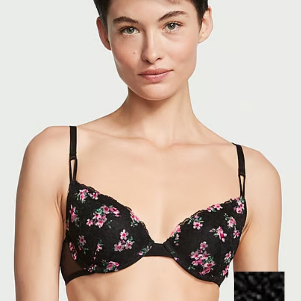 NWT Victoria's Secret Sexy Tee Posey Lace Lightly Lined Demi Bra